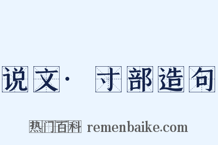 说文·寸部造句是什么意思的图片